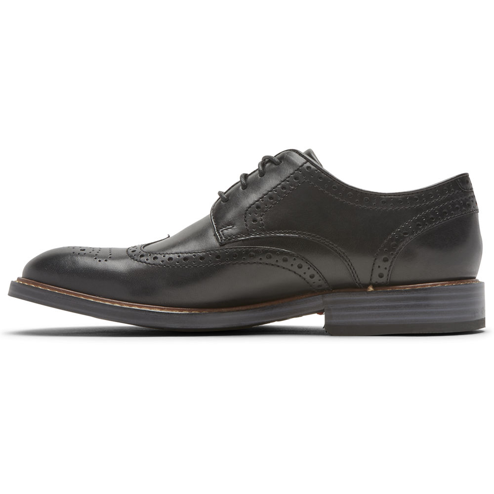 Sapatos Lace Ups Rockport Homem Pretas - Kenton Wingtip - 08345DATN